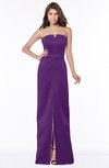 ColsBM Kenna Amaranth Purple Gorgeous A-line Sleeveless Half Backless Satin Floor Length Bridesmaid Dresses