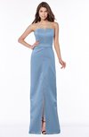 ColsBM Kenna Faded Denim Gorgeous A-line Sleeveless Half Backless Satin Floor Length Bridesmaid Dresses