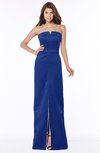 ColsBM Kenna Nautical Blue Gorgeous A-line Sleeveless Half Backless Satin Floor Length Bridesmaid Dresses