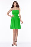 ColsBM Kaylee Jasmine Green Gorgeous A-line Sleeveless Half Backless Knee Length Ruching Bridesmaid Dresses
