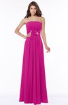 ColsBM Anne Hot Pink Modern A-line Bateau Sleeveless Half Backless Floor Length Bridesmaid Dresses
