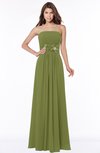 ColsBM Anne Olive Green Modern A-line Bateau Sleeveless Half Backless Floor Length Bridesmaid Dresses