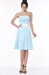 ColsBM Braelynn Ice Blue Mature A-line Sleeveless Knee Length Pick up Bridesmaid Dresses