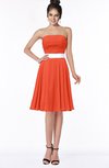 ColsBM Braelynn Tangerine Tango Mature A-line Sleeveless Knee Length Pick up Bridesmaid Dresses