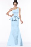 ColsBM Brittany Dream Blue Elegant Mermaid Sleeveless Satin Floor Length Bridesmaid Dresses