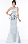 ColsBM Brittany Silver Elegant Mermaid Sleeveless Satin Floor Length Bridesmaid Dresses