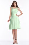 ColsBM Marilyn Light Green Elegant A-line Scoop Sleeveless Lace Bridesmaid Dresses