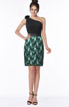 ColsBM Ariah Mint Green Elegant One Shoulder Sleeveless Zip up Satin Knee Length Bridesmaid Dresses