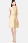 ColsBM Tori Apricot Gelato Modest A-line Sleeveless Chiffon Mini Bridesmaid Dresses