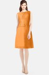 ColsBM Tori Orange Modest A-line Sleeveless Chiffon Mini Bridesmaid Dresses