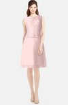 ColsBM Tori Pastel Pink Modest A-line Sleeveless Chiffon Mini Bridesmaid Dresses