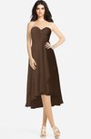 ColsBM Kasey Chocolate Brown Classic Sweetheart Sleeveless Zip up Hi-Lo Plus Size Bridesmaid Dresses
