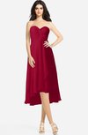 ColsBM Kasey Dark Red Classic Sweetheart Sleeveless Zip up Hi-Lo Plus Size Bridesmaid Dresses