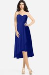ColsBM Kasey Electric Blue Classic Sweetheart Sleeveless Zip up Hi-Lo Plus Size Bridesmaid Dresses