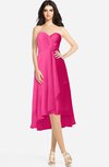 ColsBM Kasey Fandango Pink Classic Sweetheart Sleeveless Zip up Hi-Lo Plus Size Bridesmaid Dresses