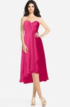 ColsBM Kasey Fuschia Classic Sweetheart Sleeveless Zip up Hi-Lo Plus Size Bridesmaid Dresses