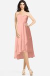 ColsBM Kasey Peach Classic Sweetheart Sleeveless Zip up Hi-Lo Plus Size Bridesmaid Dresses