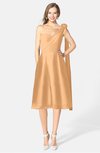 ColsBM Mattie Apricot Classic A-line Sweetheart Sleeveless Knee Length Ruching Bridesmaid Dresses