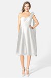ColsBM Mattie Cloud White Classic A-line Sweetheart Sleeveless Knee Length Ruching Bridesmaid Dresses