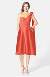ColsBM Mattie Living Coral Classic A-line Sweetheart Sleeveless Knee Length Ruching Bridesmaid Dresses
