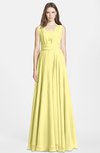 ColsBM Nala Daffodil Simple Wide Square Sleeveless Zip up Chiffon Floor Length Bridesmaid Dresses