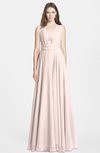 ColsBM Nala Silver Peony Simple Wide Square Sleeveless Zip up Chiffon Floor Length Bridesmaid Dresses