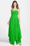 ColsBM Briana Classic Green Gorgeous Princess Sweetheart Sleeveless Asymmetric Bridesmaid Dresses