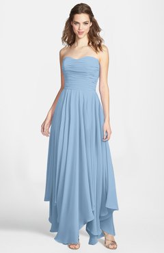 ColsBM Briana Dusty Blue Gorgeous Princess Sweetheart Sleeveless Asymmetric Bridesmaid Dresses