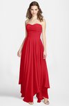 ColsBM Briana Red Gorgeous Princess Sweetheart Sleeveless Asymmetric Bridesmaid Dresses