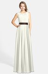 ColsBM Madalyn Ivory Glamorous Sleeveless Zip up Chiffon Floor Length Ruching Bridesmaid Dresses