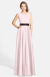 ColsBM Madalyn Petal Pink Glamorous Sleeveless Zip up Chiffon Floor Length Ruching Bridesmaid Dresses