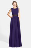 ColsBM Madalyn Royal Purple Glamorous Sleeveless Zip up Chiffon Floor Length Ruching Bridesmaid Dresses