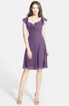 ColsBM Liliana Chinese Violet Modern A-line Wide Square Chiffon Knee Length Bridesmaid Dresses