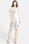 ColsBM Liliana Cloud White Modern A-line Wide Square Chiffon Knee Length Bridesmaid Dresses