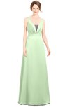 ColsBM Alexa Pale Green Gorgeous Trumpet Sleeveless Chiffon Beaded Bridesmaid Dresses