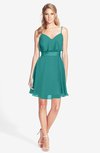 ColsBM Rosemary Emerald Green Gorgeous Fit-n-Flare Sleeveless Chiffon Sweep Train Bridesmaid Dresses