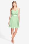 ColsBM Rosemary Light Green Gorgeous Fit-n-Flare Sleeveless Chiffon Sweep Train Bridesmaid Dresses