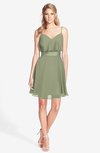 ColsBM Rosemary Moss Green Gorgeous Fit-n-Flare Sleeveless Chiffon Sweep Train Bridesmaid Dresses