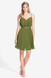 ColsBM Rosemary Olive Green Gorgeous Fit-n-Flare Sleeveless Chiffon Sweep Train Bridesmaid Dresses