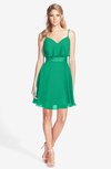 ColsBM Rosemary Pepper Green Gorgeous Fit-n-Flare Sleeveless Chiffon Sweep Train Bridesmaid Dresses