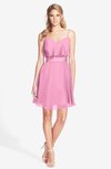 ColsBM Rosemary Pink Gorgeous Fit-n-Flare Sleeveless Chiffon Sweep Train Bridesmaid Dresses