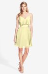 ColsBM Rosemary Soft Yellow Gorgeous Fit-n-Flare Sleeveless Chiffon Sweep Train Bridesmaid Dresses