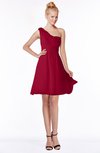 ColsBM Kenia Dark Red Luxury Fit-n-Flare Sleeveless Zip up Sweep Train Bridesmaid Dresses