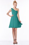 ColsBM Kenia Emerald Green Luxury Fit-n-Flare Sleeveless Zip up Sweep Train Bridesmaid Dresses