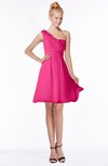 ColsBM Kenia Fandango Pink Luxury Fit-n-Flare Sleeveless Zip up Sweep Train Bridesmaid Dresses