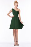 ColsBM Kenia Hunter Green Luxury Fit-n-Flare Sleeveless Zip up Sweep Train Bridesmaid Dresses