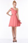 ColsBM Kenia Shell Pink Luxury Fit-n-Flare Sleeveless Zip up Sweep Train Bridesmaid Dresses