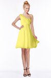 ColsBM Kenia Yellow Iris Luxury Fit-n-Flare Sleeveless Zip up Sweep Train Bridesmaid Dresses
