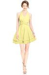 ColsBM Amaris Daffodil Luxury Fit-n-Flare V-neck Knee Length Ruching Bridesmaid Dresses