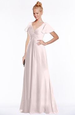 ColsBM Ellen Angel Wing Modern A-line V-neck Short Sleeve Zip up Floor Length Bridesmaid Dresses